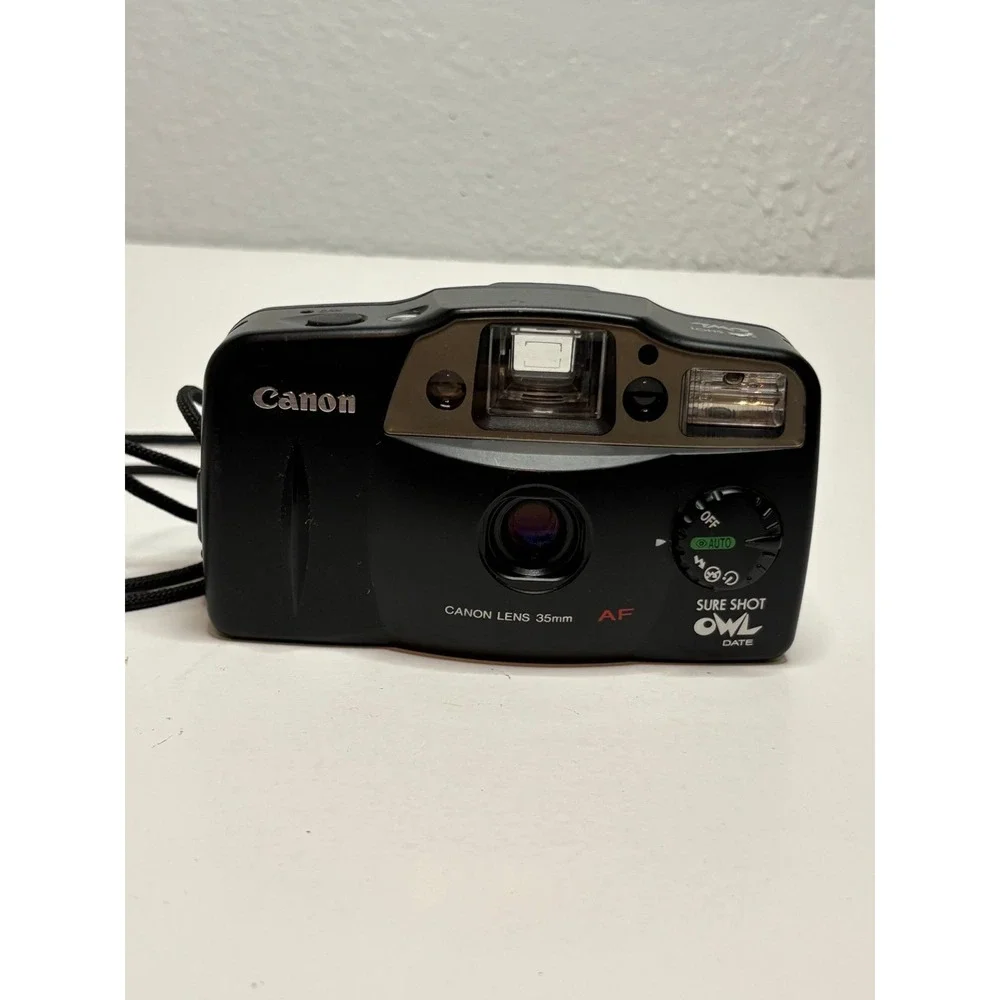 Canon Sure Shot Owl Date 35mm Point & Shoot Film Camera